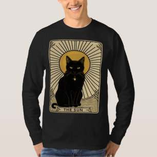 Camiseta Gato Vibração Retro 60's 70's Tarot Sol Carta Taro