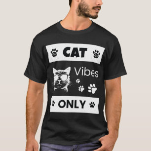 Camiseta Gato Vibrações Apenas Gato Legal Legal Amante do G
