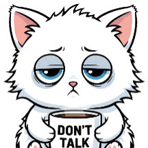 Gato Viciado em Café