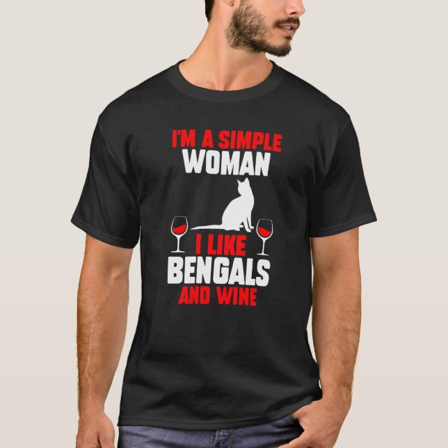 Camiseta Gato Vinho Bengal (Frente)