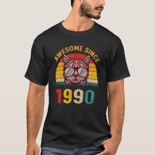 Camiseta Gato Vintage Aniversário de 32 anos 32 Anos Incrí
