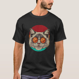Camiseta Gato Vintage Face Ragdoll Retro Gatinho Oitenta Es