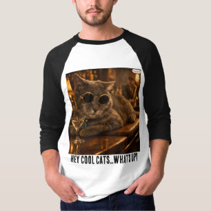 Camiseta Gato Vintage, Legal e Descolado