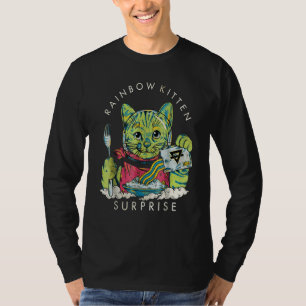 Camiseta Gato Vintage Rainbow Kitten Surprise