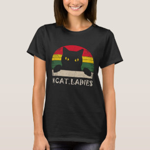 Camiseta Gato-Vintage Retro Damas Mãe História Negra Mês