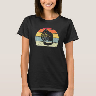 Camiseta Gato Vintage Silhueta de Gato Retrô Gatinho Animal