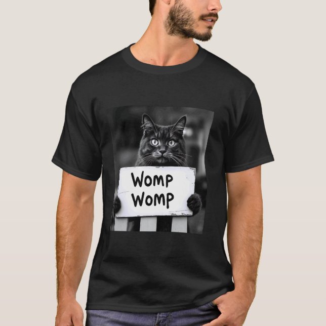 Camiseta Gato Womp Womp Meme Divertido Gen Z Tendência (Frente)