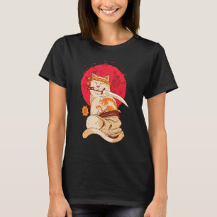 Camiseta Gato Yakuza Espada de Samurai Japonês Katana Japão
