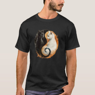 Camiseta Gato Yin Yang Feng Shui Ying Yang Taoísmo Zen Budi