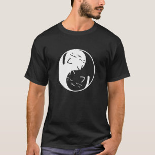 Camiseta Gato Yin Yang Fofo Amor Paz Yoga Tai Chi G