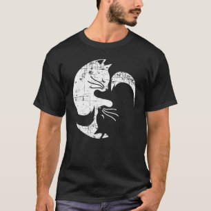 Camiseta Gato Yin Yang Yoga Espiritualidade Meditação Equil