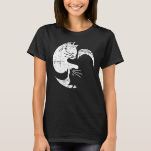 Camiseta Gato Yin Yang Yoga Espiritualidade Meditação Equil