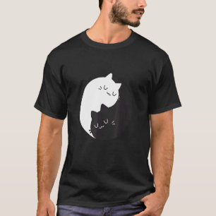 Camiseta Gato Ying Yang Design Gato Ying Yang Design Fofo