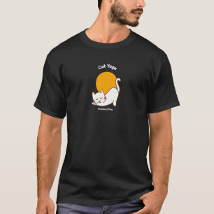 Camiseta Gato Yoga Abaixo Gatinho Cão Humor Kitten Workout
