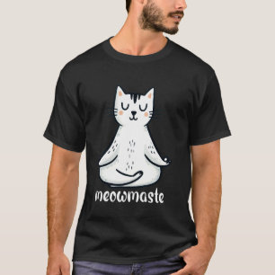 Camiseta Gato yoga, gato meditação