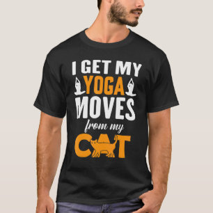 Camiseta Gato Yoga Namaste Instrutor de Yoga Movimentos De