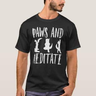 Camiseta Gato Yoga Patas Orgulhosas E Meditar Gatinho