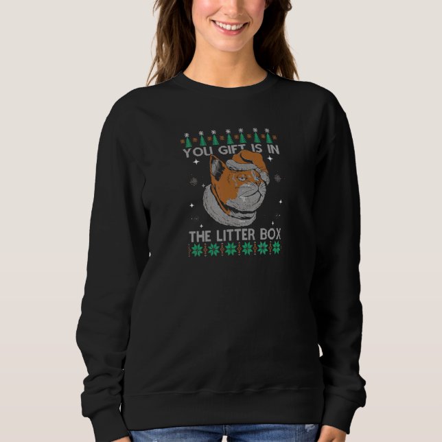 Camiseta Gato Youris De Natal Em Xmas Feios (Frente)