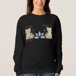 Camiseta Gato Zen Yoga Design Minimalista Fofo de Meditação