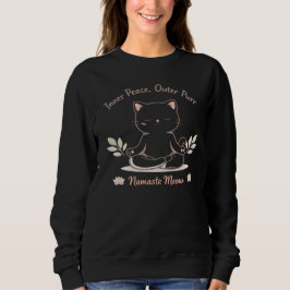 Camiseta Gato Zen Yoga Design Minimalista Fofo de Meditação