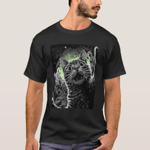 Camiseta Gato Zumbi Selfie Divertido Assustador Halloween C