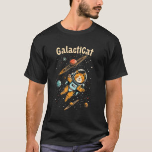 Camiseta GatoGaláctico Gráfico - Gato Astronauta Espacial n
