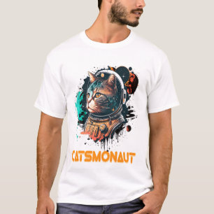 Camiseta Gatomonauta Astronauta Gato Ou Gato Espacial