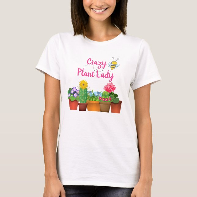 Camiseta Gatona de Planta Louca/Verão de Cactus (Frente)