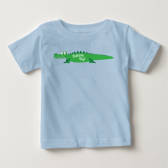 Camiseta Gator Alligator Crocodile Kids - primeiro aniversa (Frente)