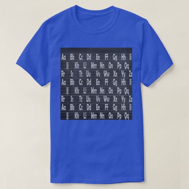 Camiseta Gator de Alphabet do Peixe Colar Colateral da Esco (Frente do Design)