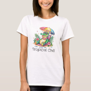 Camiseta Gator de relaxamento tropical de frio