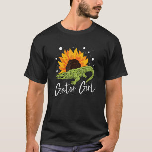 Camiseta Gator Girl Sunflower Alligator Whisperer Crocodile