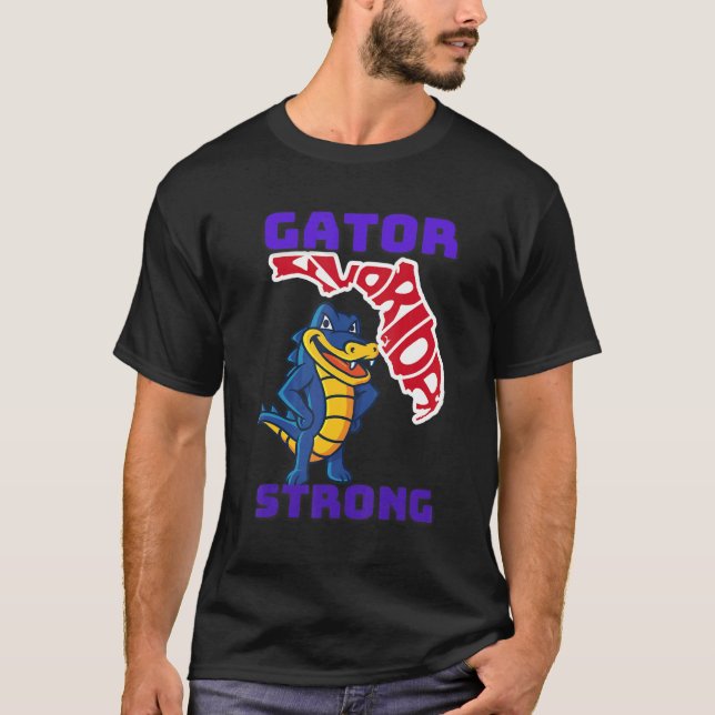 Camiseta Gator Strong Florida Alligator Crocodile Zoo Anima (Frente)