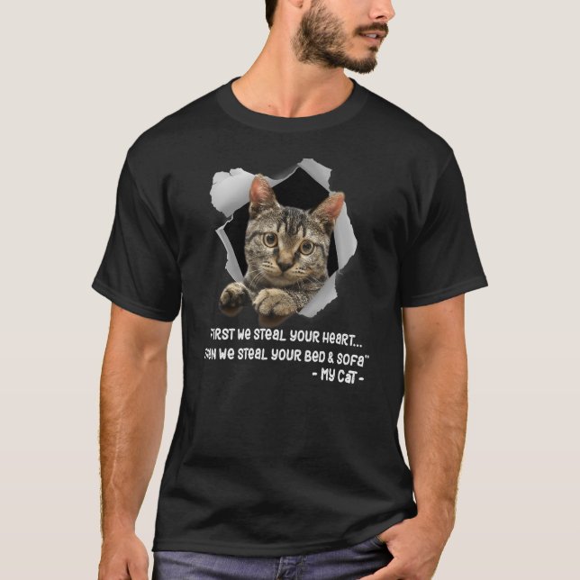 Camiseta Gatos 365 Ditos Engraçados De Cat Sofa (Frente)