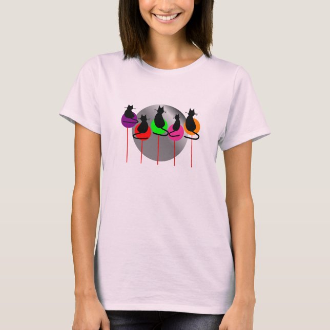 Camiseta gatos 5 do pirulito (Frente)