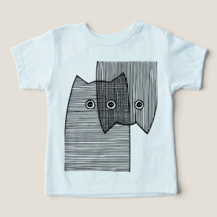 Camiseta Gatos Abstratos Minimalistas Arte Linha Gato Fofo