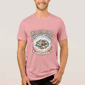 Camiseta Gatos Acima das Pessoas Introvertido de Gato Anti 