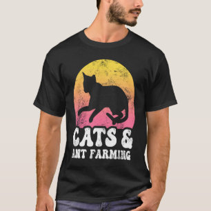 Camiseta Gatos & Agricultura de Formigas Hobby Vintage Retr
