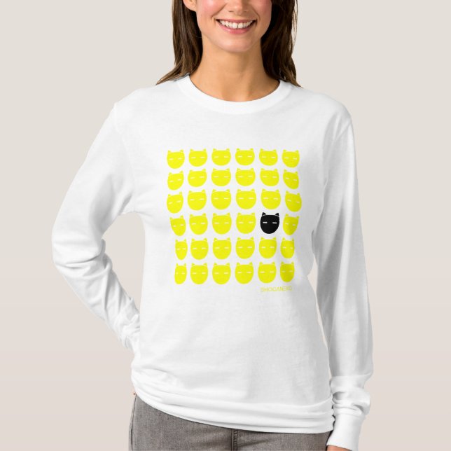 Camiseta Gatos amarelos e pretos (Frente)