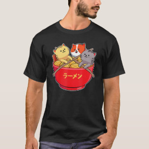 Camiseta Gatos Amêijoa de Comida japonesa