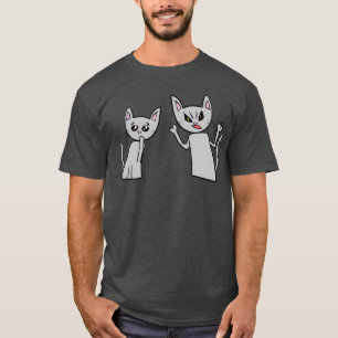 Camiseta Gatos animais animal de estimação cinza triste cho