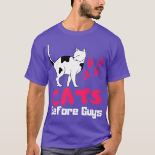 Camiseta Gatos Antes De Caras Engraçadas Gatos Mulheres Que