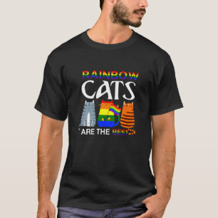 Camiseta Gatos Arco-Íris São Os Melhores Gatos Orgulho Purr