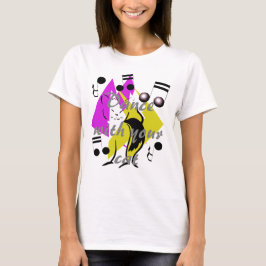 Camiseta Gatos artísticas do divertimento da música jazz do