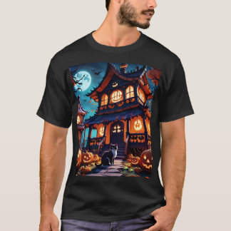 Camiseta Gatos Assombrados à Casa Brincadeira