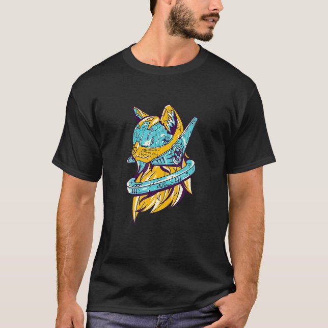 Camiseta Gatos Astronautas Gato Espaço (Frente)