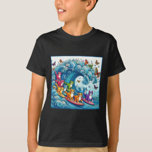 Camiseta Gatos Azuis Ondam Para A Gente De Gato Engraçado D