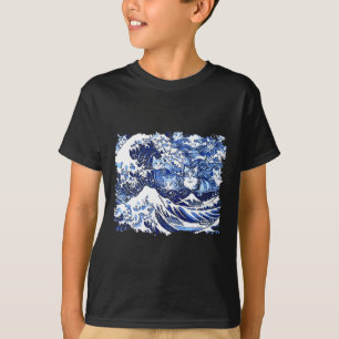 Camiseta Gatos Azuis Ondam Para A Gente De Gato Engraçado D