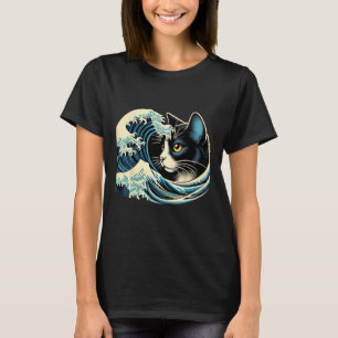 Camiseta Gatos Azuis Ondas Para A Onda Azul De Kamala Engra