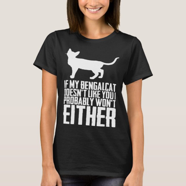 Camiseta gatos Bengala Bengala mãe Bengala (Frente)